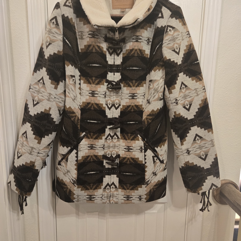 Powder River Womens Aztec Wool Coat - like nee